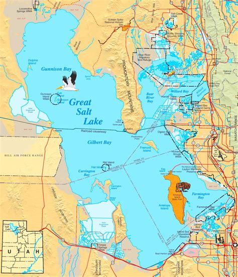MAP Map Of Great Salt Lake